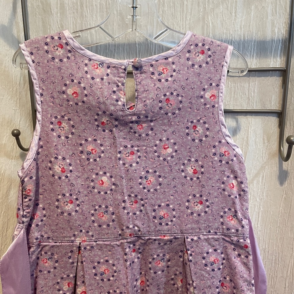 Laura Ashley Floral Dress Lavender Sleeveless Ribbon Girls 6 Easter Vintage - Picture 3 of 6